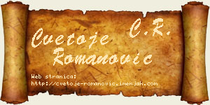 Cvetoje Romanović vizit kartica